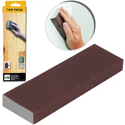 ESPONJA DE LIXA RETANGULAR 100 TOP PROS 225X70MM
