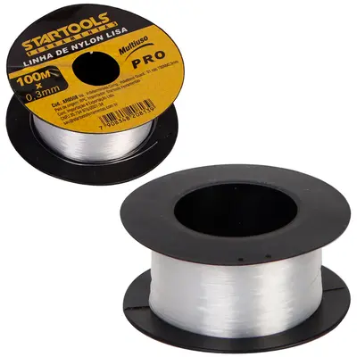 LINHA DE NYLON LISA MULTIUSO CARRETEL PRO 100MTSX0,3MM