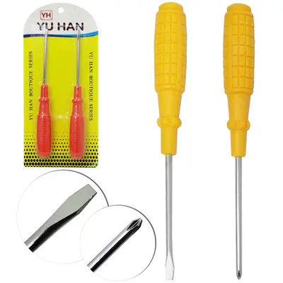 JOGO DE CHAVE DE FENDA E PHILIPS CABO PLASTICO YU HAN