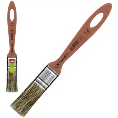 PINCEL / TRINCHA PARA PINTURA CABO PLASTICO MARROM E CERDAS MISTA ¾''