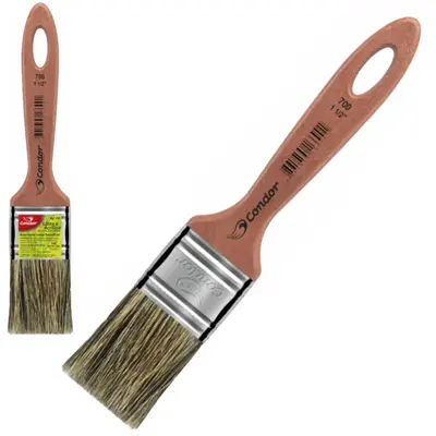 PINCEL / TRINCHA PARA PINTURA CABO PLASTICO MARROM E CERDAS MISTA 1½''