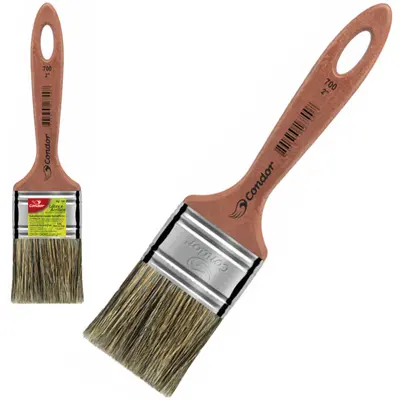 PINCEL / TRINCHA PARA PINTURA CABO PLASTICO MARROM E CERDAS MISTA 2''