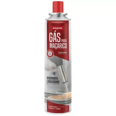 GAS PARA MACARICO / FOGAREIRO BUTANO E PROPANO 400ML / 215G