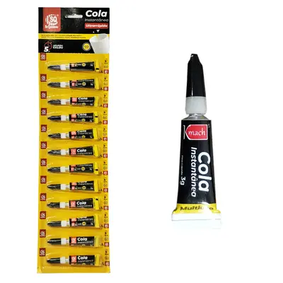ADESIVO / COLA INSTANTANEA ULTRARRAPIDA COM 12 PECAS 3G