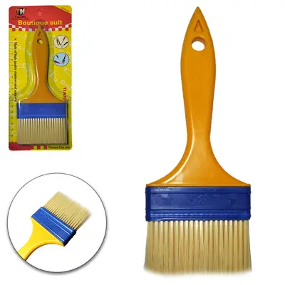 PINCEL / TRINCHA PARA PINTURA CABO PLASTICO BOUTIQUE SUIT AMARELO 3'' 75MM