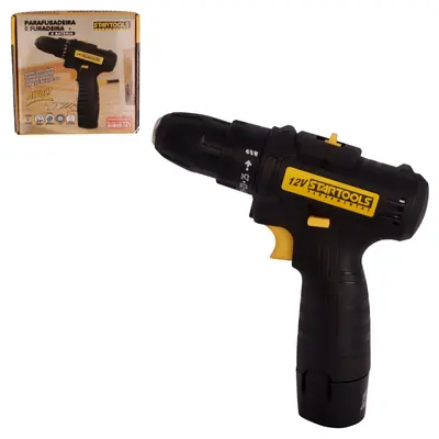 PARAFUSADEIRA / FURADEIRA RECARREGAVEL 12V BIVOLT A BATERIA