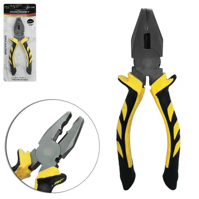 ALICATE UNIVERSAL 6'' 9MM CABO EMBORRACHADO AMARELO / PRETO TOP CASA