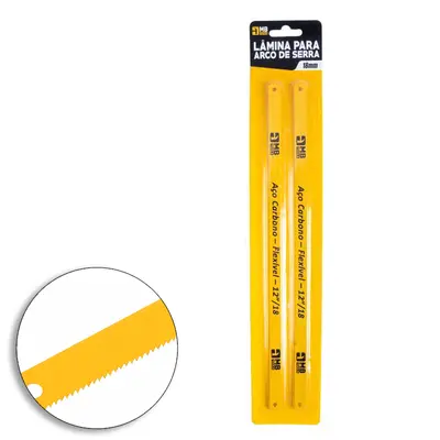 LAMINA PARA ARCO DE SERRA DE ACO CARBONO 24 DENTES 12'' 18MM MB TOOLS