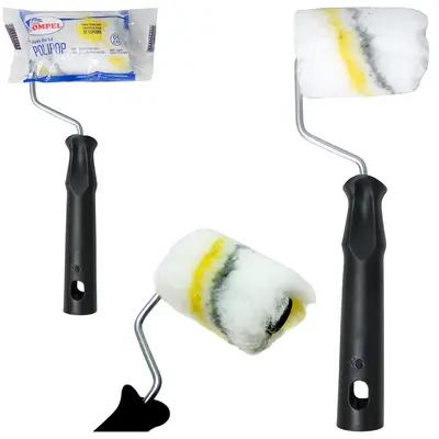 ROLO DE LA DE CARNEIRO PARA PINTURA CABO METAL/PLASTICO POLIPOP 5CM