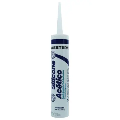 ADESIVO / COLA DE SILICONE ACETICO TRANSPARENTE 300ML/240G