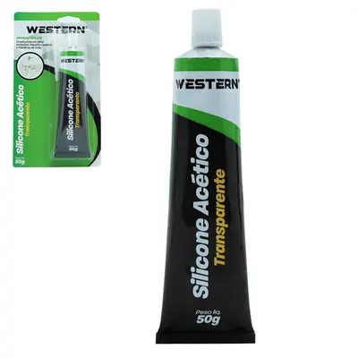ADESIVO / COLA DE SILICONE ACETICO TRANSPARENTE 50G