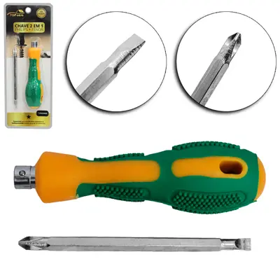 CHAVE DE FENDA / PHILIPS PONTA DUPLA E CABO EMBORRACHADO PREMIUM TOP CASA UND