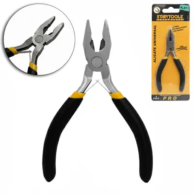 MINI ALICATE UNIVERSAL 4,5'' 7MM COM MOLA CABO EMBORRACHADO PRO