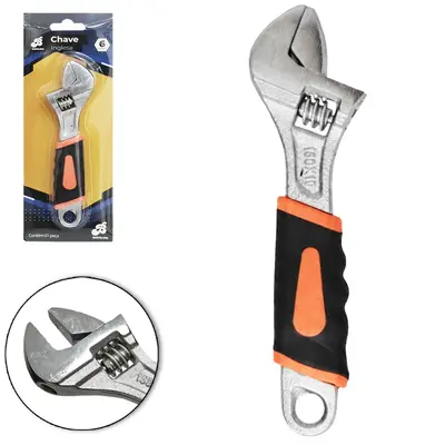 CHAVE INGLESA AJUSTAVEL CABO EMBORRACHADO 6''