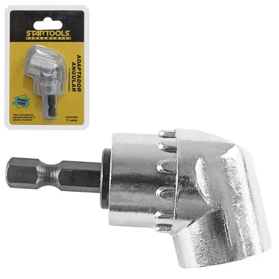 ADAPTADOR ANGULAR MAGNETICO DE ACO CARBONO PARA PARAFUSADEIRA E FURADEIRA 105º 1,4''