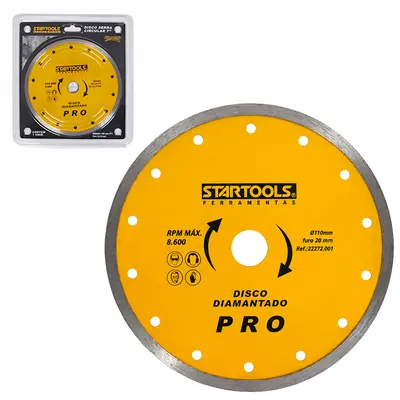 DISCO DE CORTE DIAMANTADO PRO 7'' 180MM COM ANEL ADAPTADOR