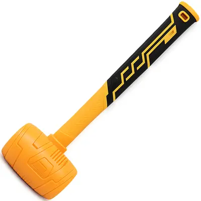 MARTELO / MARRETA DE BORRACHA LARANJA CABO EMBORRACHADO 500G 60MM TOP CASA