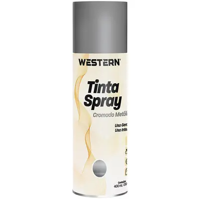 TINTA SPRAY USO GERAL CROMADO METALICO 400ML / 250G