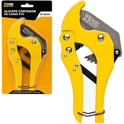ALICATE CORTADOR DE CANO TUBO DE PVC 42MM COM TRAVA DE SEGURANCA 18CM MB TOOLS