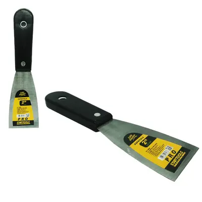 ESPATULA DE METAL CABO PLASTICO PRETO PRO 2'' 20CM