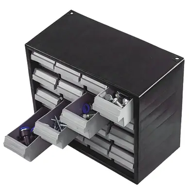 ORGANIZADOR DE PLASTICO COM 16 GAVETAS 7000 29X28X25CM