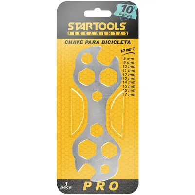 CHAVE PARA BICICLETA 10 EM 1 PRO 13,2X5CM NA CARTELA