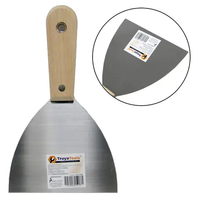 ESPATULA DE METAL CABO MADEIRA 5'' 21CM