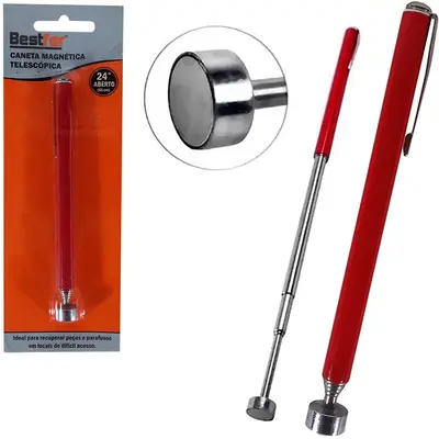 CANETA MAGNETICA TELESCOPICA DE ALUMINIO 24'' 61CM