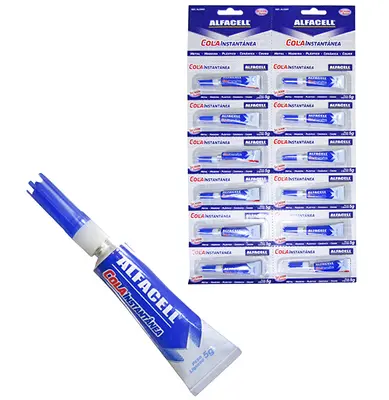 ADESIVO / COLA INSTANTANEA SUPER COLA COM 12 PECAS 5G NA CARTELA
