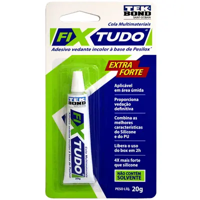 ADESIVO / COLA FIX TUDO EXTRA FORTE ADESPEC MULTIUSO 20G NA CARTELA