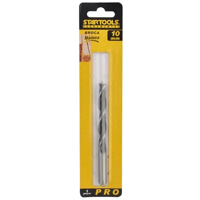 BROCA DE ACO CARBONO PARA MADEIRA PRO 10MM NA CARTELA