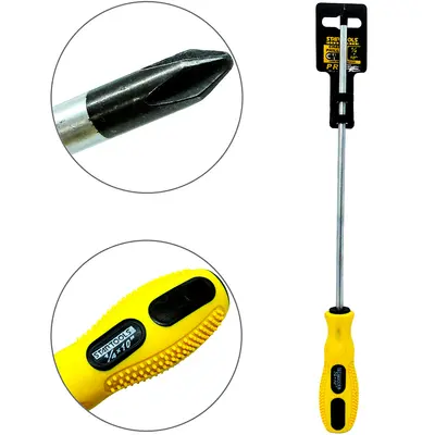 CHAVE PHILIPS ACO CROMO VANADIO COM PONTA IMANTADA + CABO EMBORRACHADO PRO ¼X10'' UND