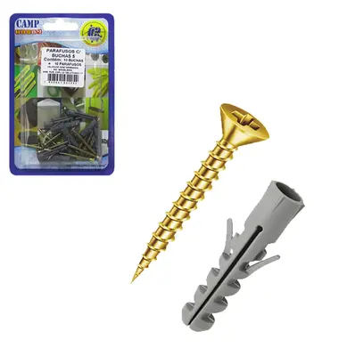 KIT PARAFUSO PHILIPS 30MM COM BUCHA DE NYLON 5MM 20 PECAS NA CARTELA