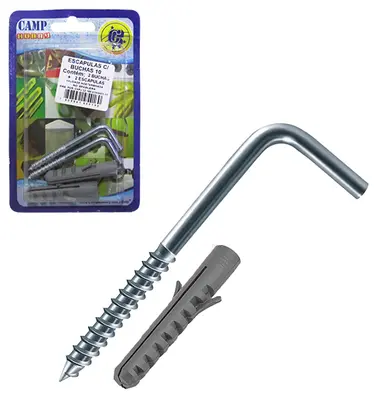 KIT PARAFUSO ESCAPULA COM BUCHA DE NYLON 10MM 4 PECAS NA CARTELA