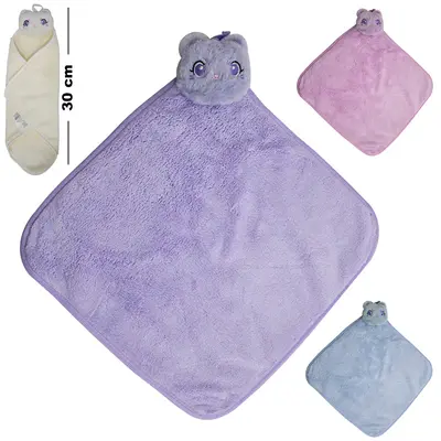 TOALHA DE MAO NANINHA DE POLIESTER GATINHA INOVA 30X30CM