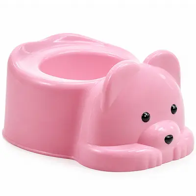 TRONINHO PENICO ASSENTO DE PLASTICO ADOLETA BEBE URSO ROSA 1,2L