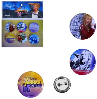 BUTTON COM 6 PECAS HANNAH MONTANA