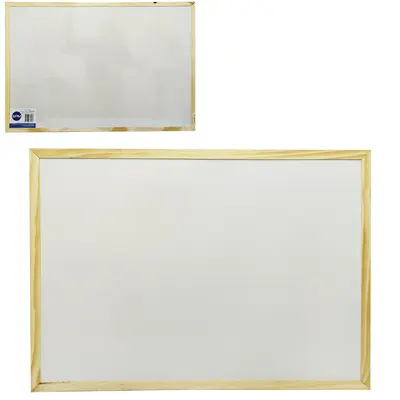 QUADRO / LOUSA BRANCA DE MADEIRA 60X90CM