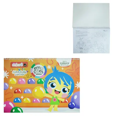 BLOCO COLORE ATIVIDADES DIVERTIDAS EMOCOES PARA COLORIR E BRINCAR 20 PAGINAS 31X23CM