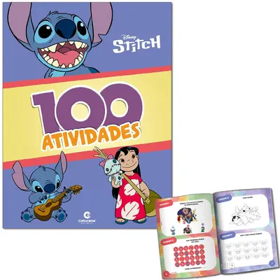 LIVRO 100 ATIVIDADES STITCH 48 PAGINAS 27X20CM