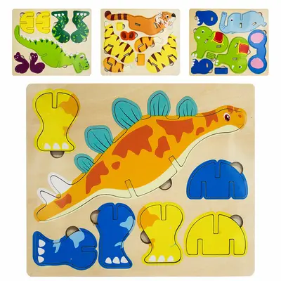 TABULEIRO DIDATICO EDUCATIVO DE ENCAIXE E MONTA E DESMONTA DE MADEIRA 18X15CM