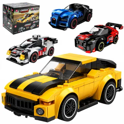 BLOCOS DE MONTAR CORRIDA RADICAL CARRO OU ROBO 2 EM 1 TLEG DP PLAY