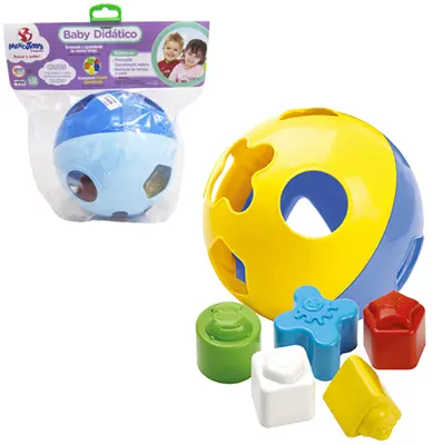 BOLA BABY DIDATICO NA SOLAPA 15CM DE Ø