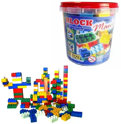 BLOCOS DE MONTAR BLOC NO BALDE MANIA 52 PECAS
