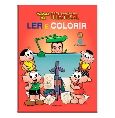 LIVRO LER E COLORIR MEDIO TURMA DA MONICA 8 PAGINAS 27,5X20,5CM