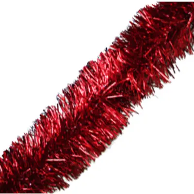 FESTAO METALIZADO VERMELHO DE NATAL 10X200CM