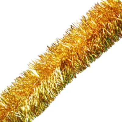 FESTAO METALIZADO DOURADO DE NATAL 10X200CM