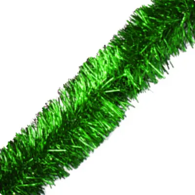 FESTAO METALIZADO VERDE DE NATAL 10X200CM