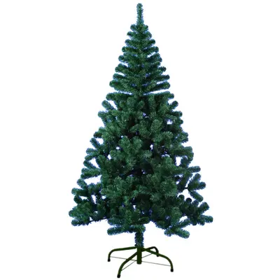 ARVORE DE NATAL 1,50M VERDE COM 320 GALHOS E PE DE METAL