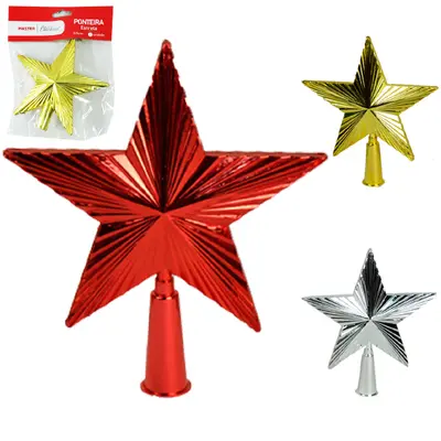 PONTEIRA ESTRELA COLORS DE NATAL 11,5CM NA SOLAPA